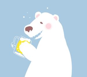 小池みか (koikemika)さんのほろ酔いのシロクマのイラストへの提案