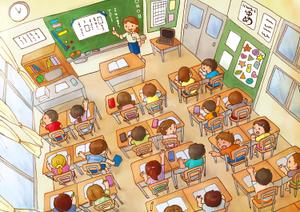 しのぶ (shinopu)さんの小学生授業中のイラストへの提案