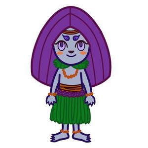 ロコ ()さんの(やまびこ)と言う山の神、妖怪をゆるキャラ風か雷神図の様な少し怖いキャラにデザインして欲しいへの提案