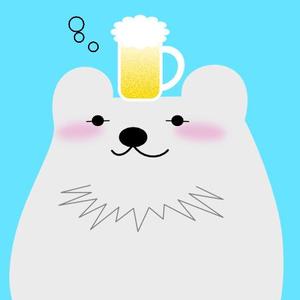 QOOYON (QOOYON)さんのほろ酔いのシロクマのイラストへの提案