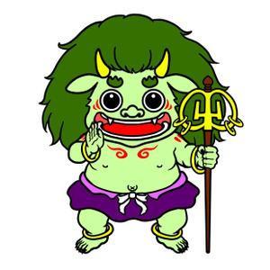 野崎 (noki118)さんの(やまびこ)と言う山の神、妖怪をゆるキャラ風か雷神図の様な少し怖いキャラにデザインして欲しいへの提案