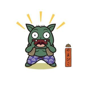okicha-nel (okicha-nel)さんの(やまびこ)と言う山の神、妖怪をゆるキャラ風か雷神図の様な少し怖いキャラにデザインして欲しいへの提案