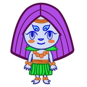 ロコ ()さんの(やまびこ)と言う山の神、妖怪をゆるキャラ風か雷神図の様な少し怖いキャラにデザインして欲しいへの提案
