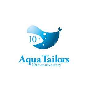 claphandsさんの「Aqua Tailors　 10th anniversary」のロゴ作成への提案