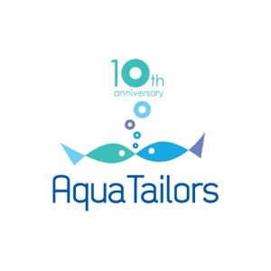 3-design (s3-design)さんの「Aqua Tailors　 10th anniversary」のロゴ作成への提案