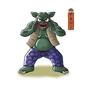 okicha-nel (okicha-nel)さんの(やまびこ)と言う山の神、妖怪をゆるキャラ風か雷神図の様な少し怖いキャラにデザインして欲しいへの提案