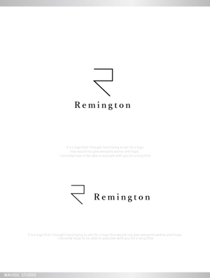 魔法スタジオ (mahou-phot)さんのレミントンホテル remington hotel のロゴへの提案