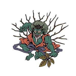 現 (utsutsu)さんの(やまびこ)と言う山の神、妖怪をゆるキャラ風か雷神図の様な少し怖いキャラにデザインして欲しいへの提案