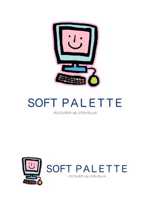 sakanouego (sakanouego)さんの「パソコンスクール・ソフトパレット・SOFT　ＰＡＬＥＴＴＥ」のロゴ作成への提案