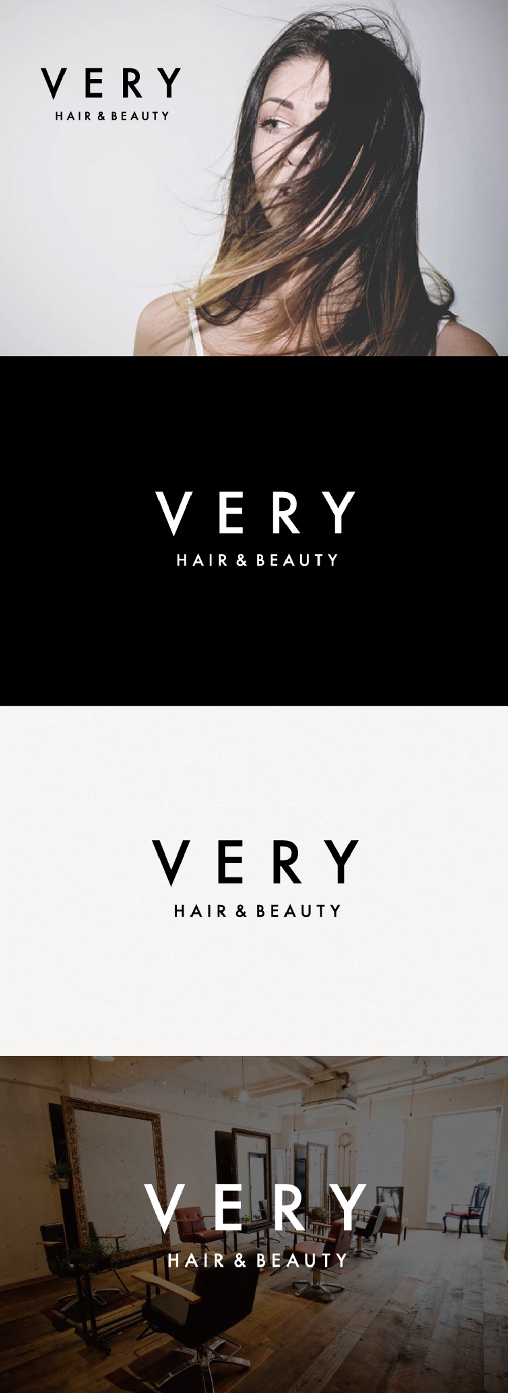 ☆リニューアルOPEN☆　美容室ロゴ　「VERY hair＆beauty」ロゴ作成依頼
