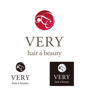 akko (akkoakko)さんの☆リニューアルOPEN☆　美容室ロゴ　「VERY hair＆beauty」ロゴ作成依頼への提案