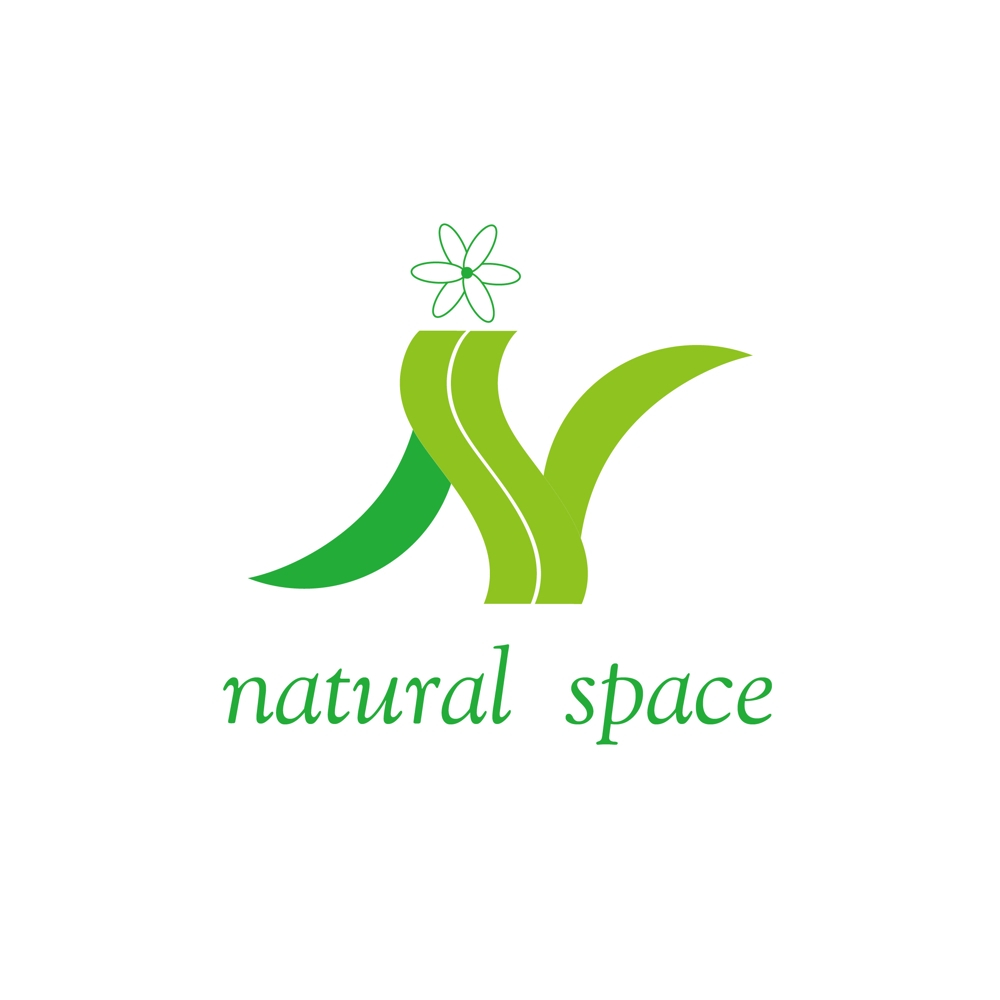 「natural space」のロゴ作成