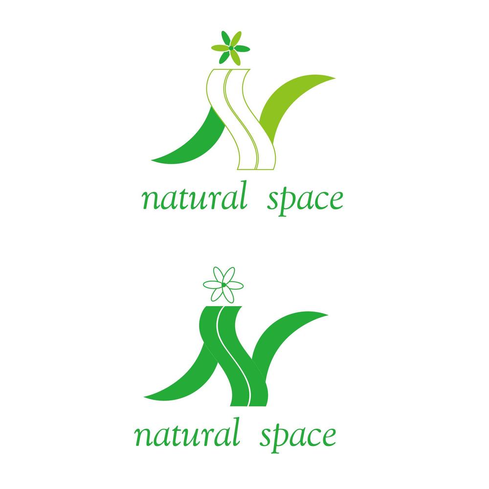 「natural space」のロゴ作成