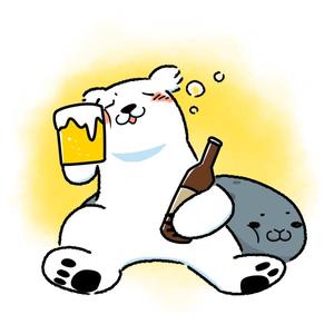 鈴木のろちか (aggchu)さんのほろ酔いのシロクマのイラストへの提案