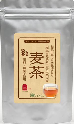 MoMo (plus_nekonote)さんの麦茶のラベルデザインへの提案