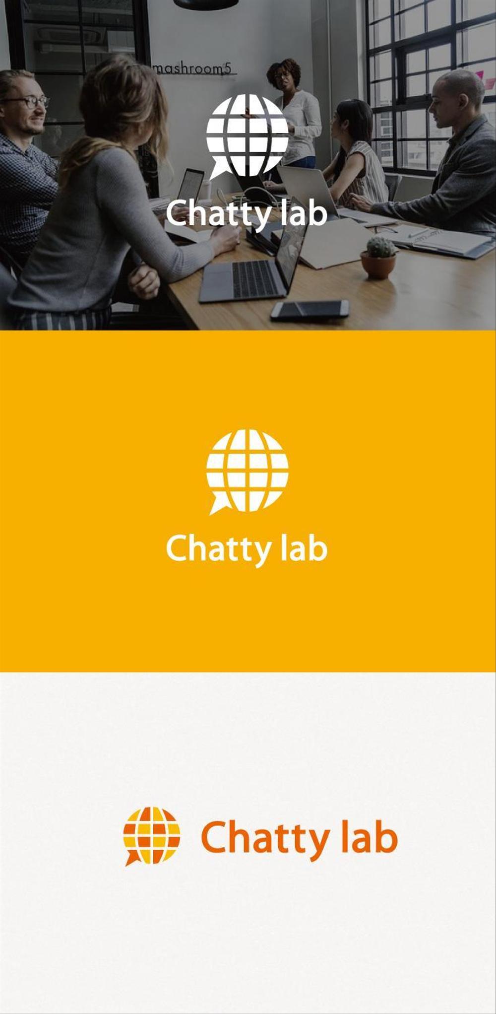 英会話スクール「Chatty lab（チャッティーラボ）」のロゴ　