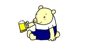 kometto (kometto)さんのほろ酔いのシロクマのイラストへの提案