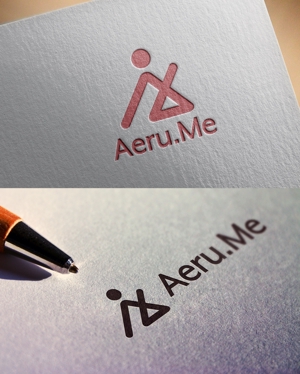 D.R DESIGN (Nakamura__)さんの少し憧れな人と会えるマッチングサイト「Aeru.me」のロゴへの提案