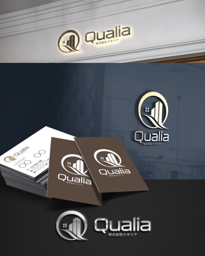D.R DESIGN (Nakamura__)さんの不動産会社「株式会社Qualia(クオリア)」の社名ロゴへの提案