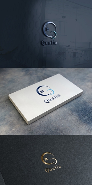 カワシーデザイン (cc110)さんの不動産会社「株式会社Qualia(クオリア)」の社名ロゴへの提案