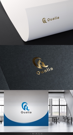 Cobalt Blue (Cobalt_B1ue)さんの不動産会社「株式会社Qualia(クオリア)」の社名ロゴへの提案
