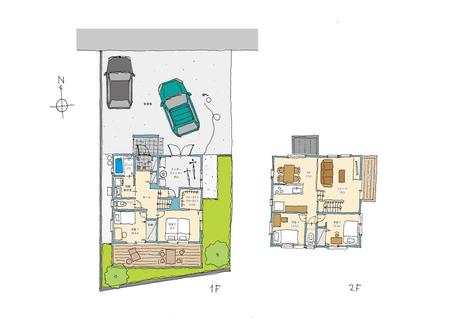 戸建て住宅の間取り図を手書き風のイラストに の依頼 外注 イラスト制作の仕事 副業 クラウドソーシング ランサーズ Id