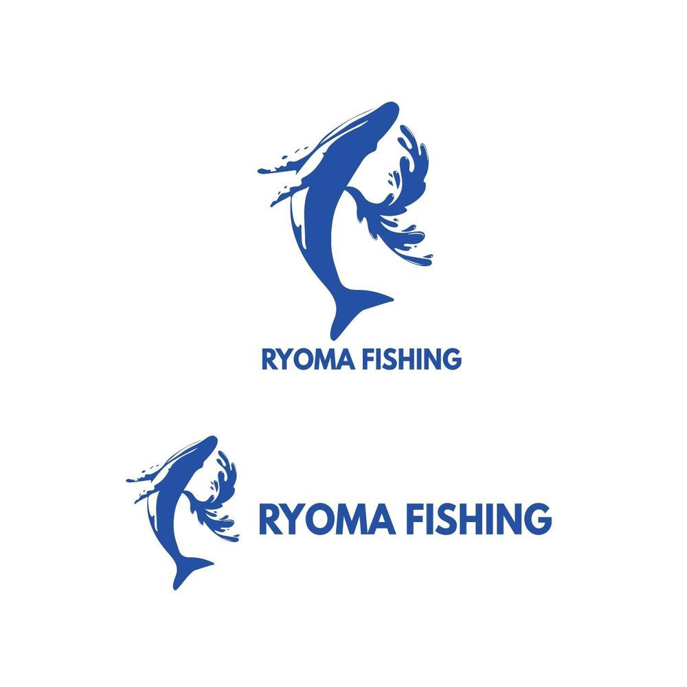 釣りのイラストと社名ロゴ