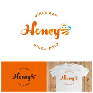 kropsworkshop (krops)さんの京都ガールズバー「Honey」のロゴへの提案