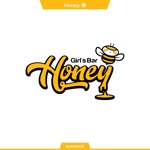 queuecat (queuecat)さんの京都ガールズバー「Honey」のロゴへの提案