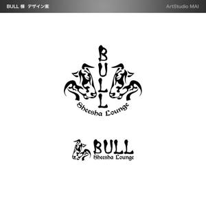 ArtStudio MAI (minami-mi-natz)さんの福岡　中洲　シーシャBAR　『BULL』のロゴ作成への提案