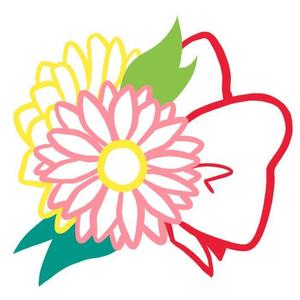 さきいか (hukunosakiika)さんのベビーバスポンチョに刺繍する「花」を使ったイラストへの提案