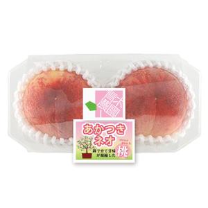 MoMo (plus_nekonote)さんの桃2個パックのラベルデザインへの提案