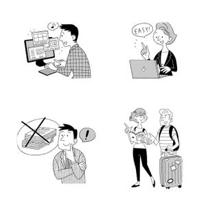 フジワラアイ (chocopon)さんの簡単なシーンのイラスト制作への提案