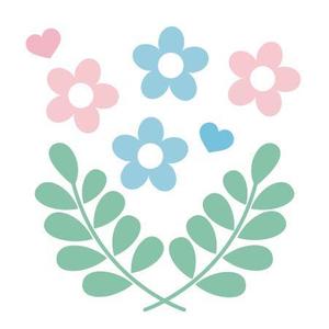 バッグ＆雑貨デザイナー (plitz_D)さんのベビーバスポンチョに刺繍する「花」を使ったイラストへの提案
