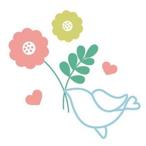 バッグ＆雑貨デザイナー (plitz_D)さんのベビーバスポンチョに刺繍する「花」を使ったイラストへの提案