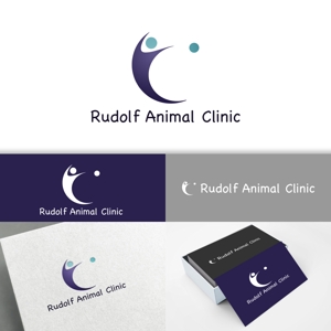 minervaabbe ()さんの動物病院新規開業　日本語『ルドルフ動物病院』英語『Rudolf Animal Clinic』のロゴへの提案