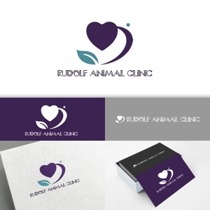 minervaabbe ()さんの動物病院新規開業　日本語『ルドルフ動物病院』英語『Rudolf Animal Clinic』のロゴへの提案