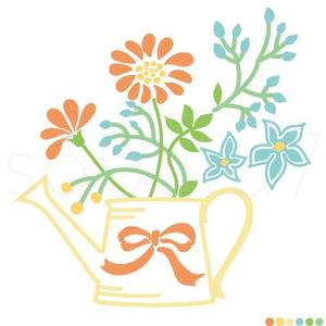 sabuta (sabuta7)さんのベビーバスポンチョに刺繍する「花」を使ったイラストへの提案