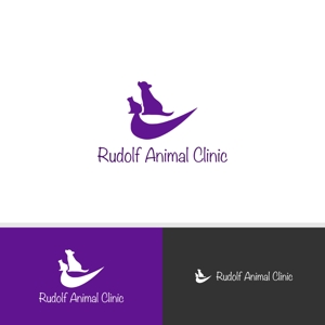 viracochaabin ()さんの動物病院新規開業　日本語『ルドルフ動物病院』英語『Rudolf Animal Clinic』のロゴへの提案