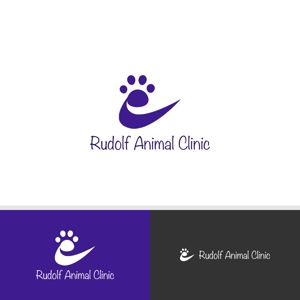 viracochaabin ()さんの動物病院新規開業　日本語『ルドルフ動物病院』英語『Rudolf Animal Clinic』のロゴへの提案