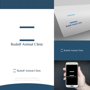 fortunaaber ()さんの動物病院新規開業　日本語『ルドルフ動物病院』英語『Rudolf Animal Clinic』のロゴへの提案