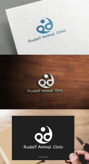 athenaabyz ()さんの動物病院新規開業　日本語『ルドルフ動物病院』英語『Rudolf Animal Clinic』のロゴへの提案
