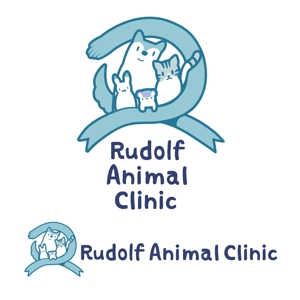 emirabi (emirabi)さんの動物病院新規開業　日本語『ルドルフ動物病院』英語『Rudolf Animal Clinic』のロゴへの提案