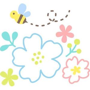 atelierplus (atelierplus)さんのベビーバスポンチョに刺繍する「花」を使ったイラストへの提案