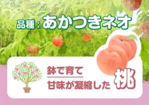 mimini8 (mimini8)さんの桃2個パックのラベルデザインへの提案