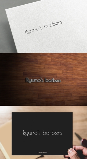 athenaabyz ()さんの個人経営のbarber shop[Ryuno’barbers]のロゴ制作への提案
