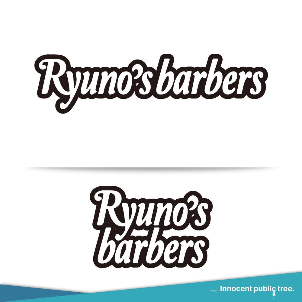 個人経営のbarber shop[Ryuno’barbers]のロゴ制作