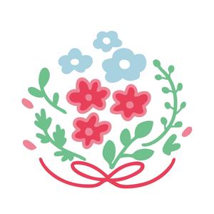 KIKO (caca-ie)さんのベビーバスポンチョに刺繍する「花」を使ったイラストへの提案