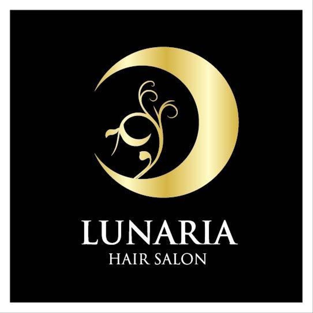 「LUNARIA HAIR SALON」のロゴ作成