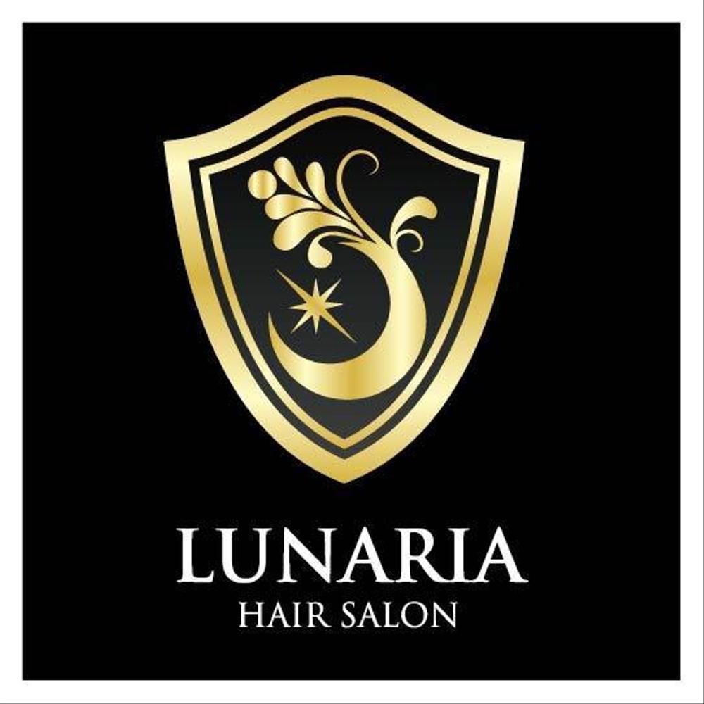 「LUNARIA HAIR SALON」のロゴ作成